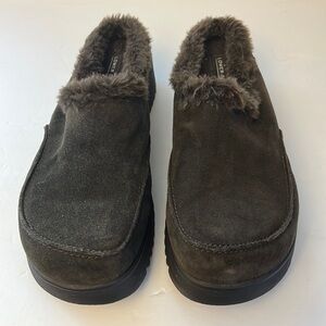 Women’s Lower East Side Suede Faux Fur Lined Mules Shoes Size 12